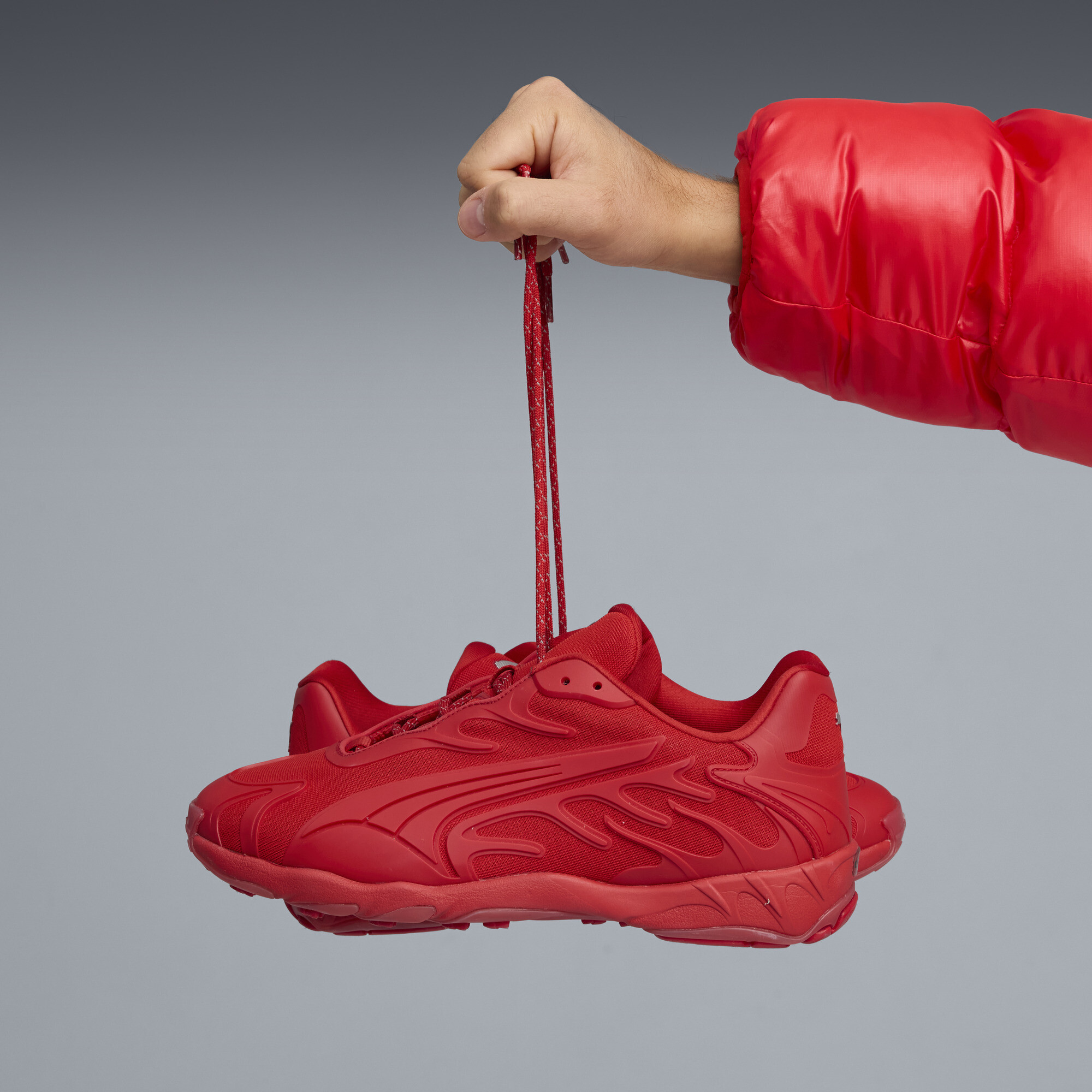PUMA Inhale Tech Street X uniseks sneakers, Rood/Zilver, Maat 42 thumbnail 8