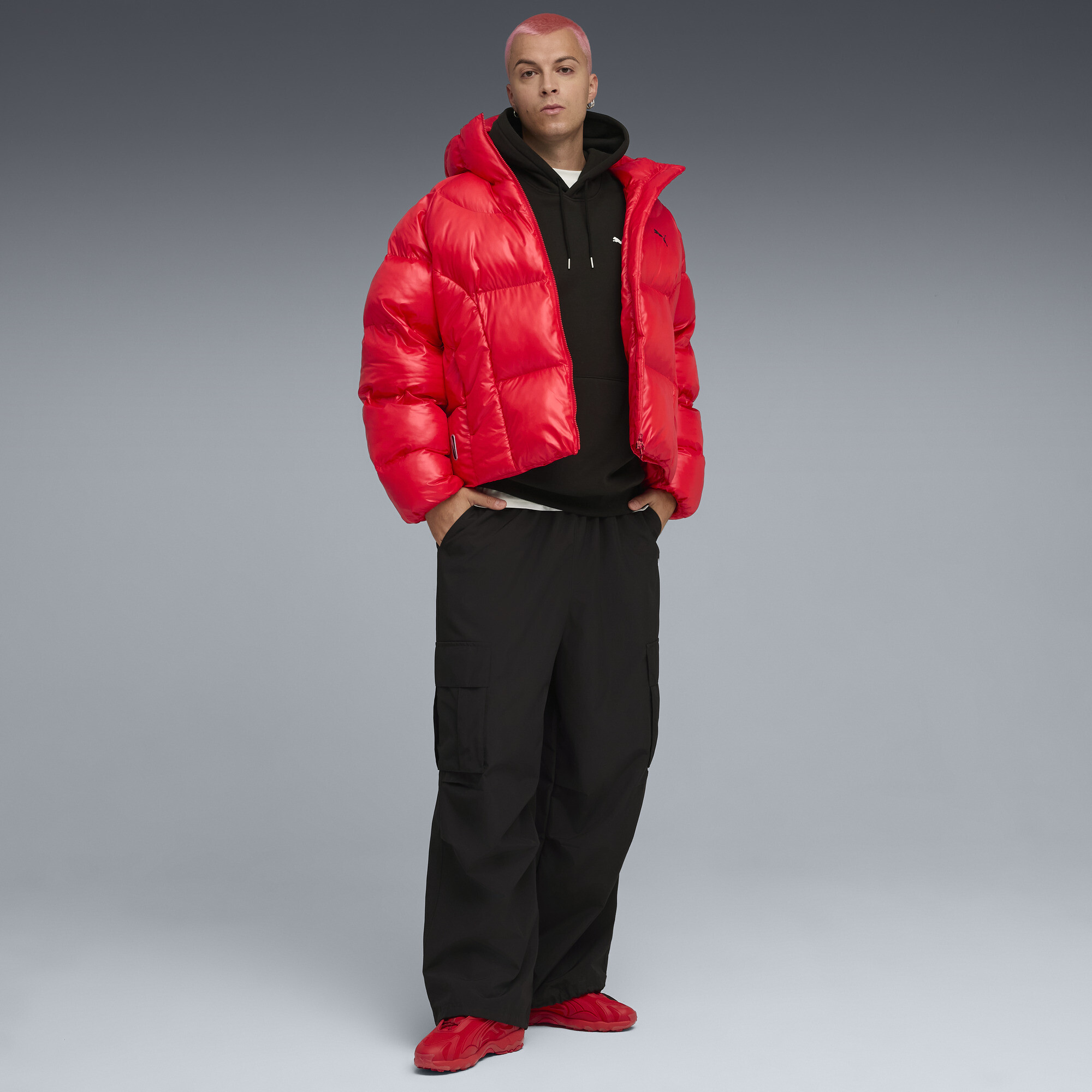 PUMA Inhale Tech Street X uniseks sneakers, Rood/Zilver, Maat 42 thumbnail 7