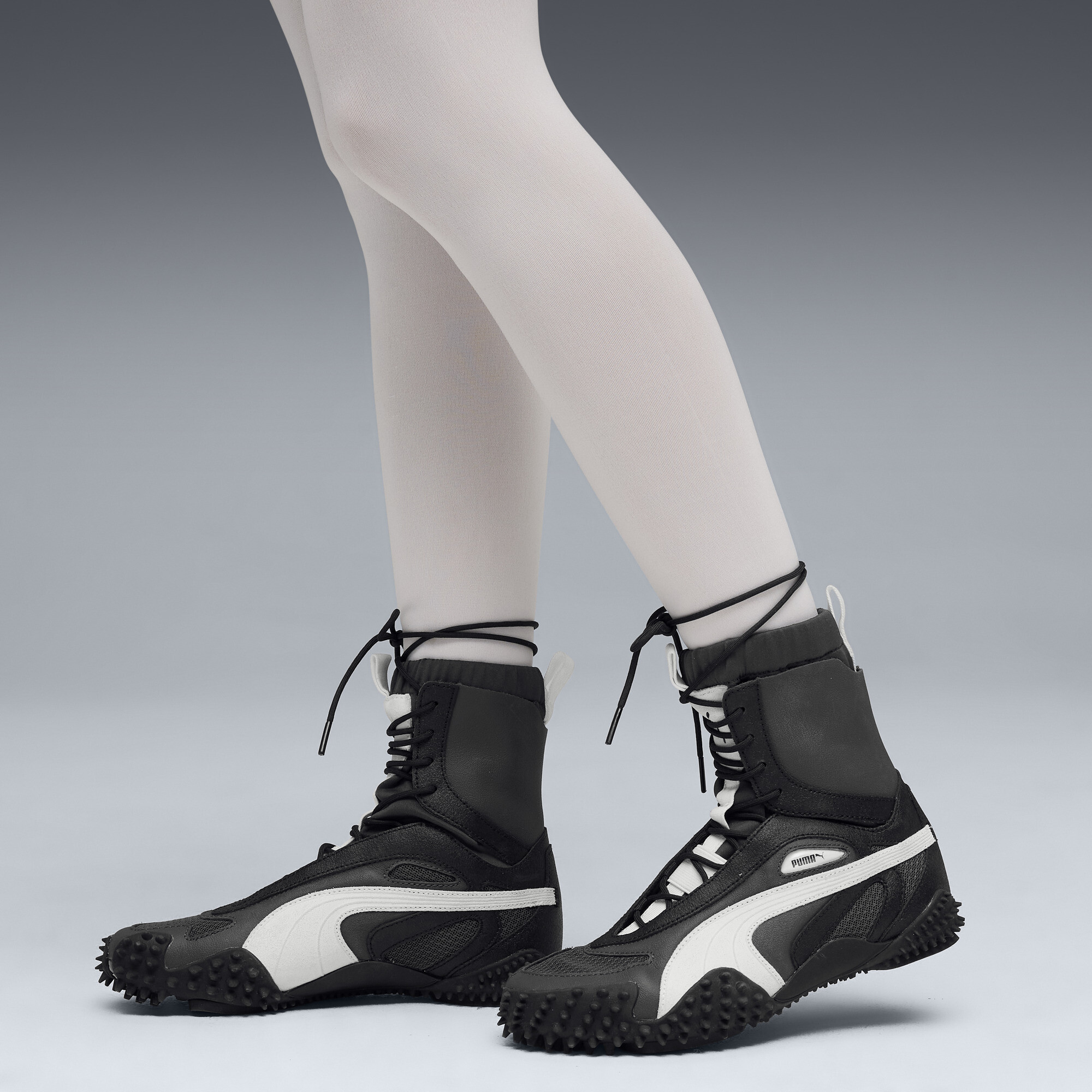 PUMA Mostro mid-boots voor Dames, Zwart/Wit, Maat 36 thumbnail 8