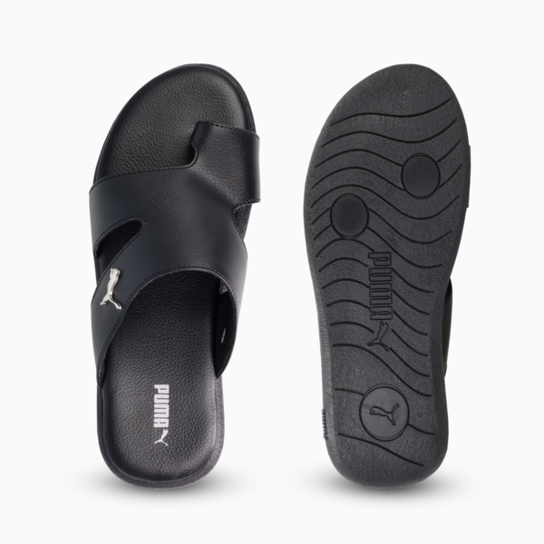 Sporty Magnet TW Slides Men, PUMA Black-PUMA Black-Puma Aged Silver, large-ZAF