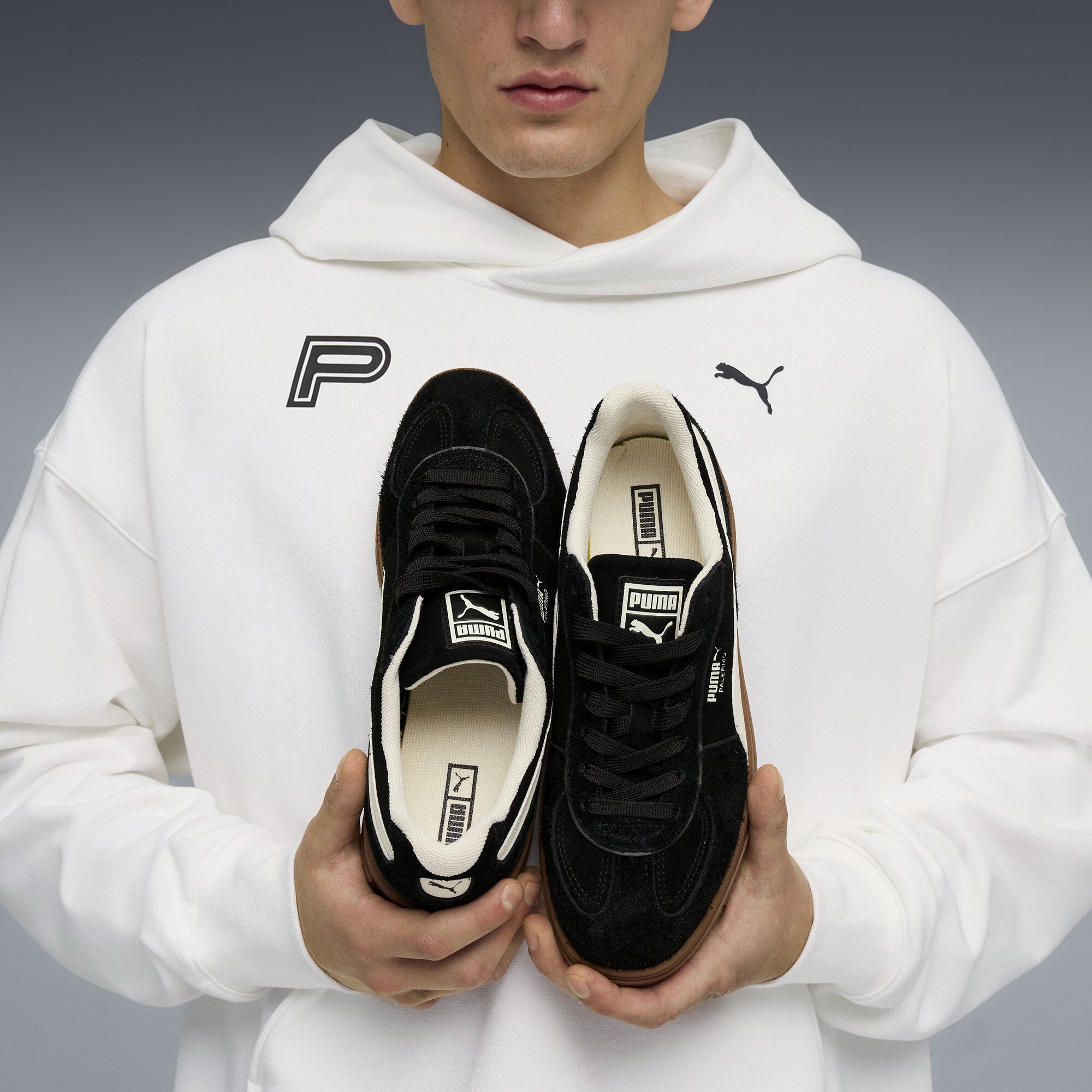 PUMA Palermo Alpino suÃ¨de sneakers, Zwart/Wit, Maat 39 thumbnail 8