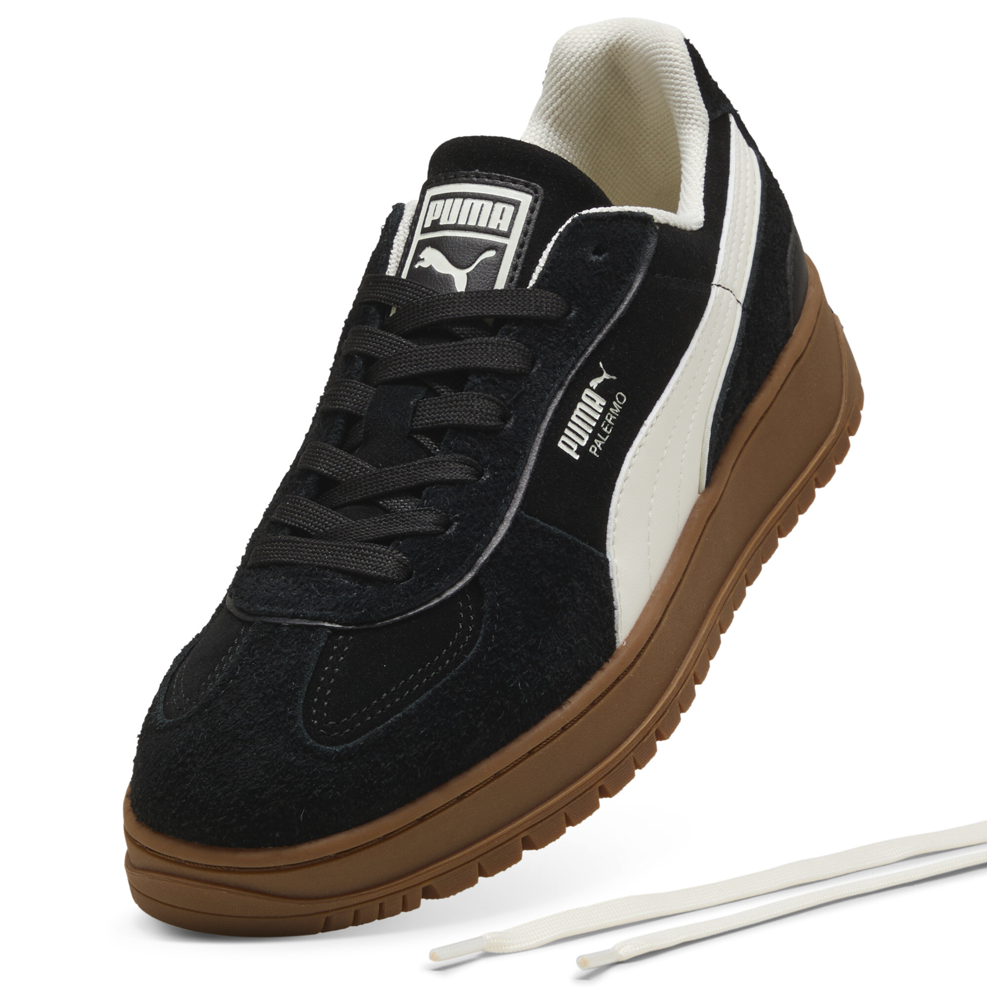 PUMA Palermo Alpino suÃ¨de sneakers, Zwart/Wit, Maat 39 thumbnail 2