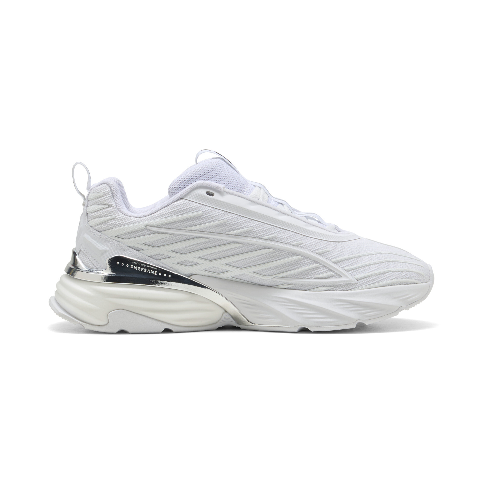 PUMA Fade uniseks sneakers, Wit/Zilver, Maat 38,5 thumbnail 3
