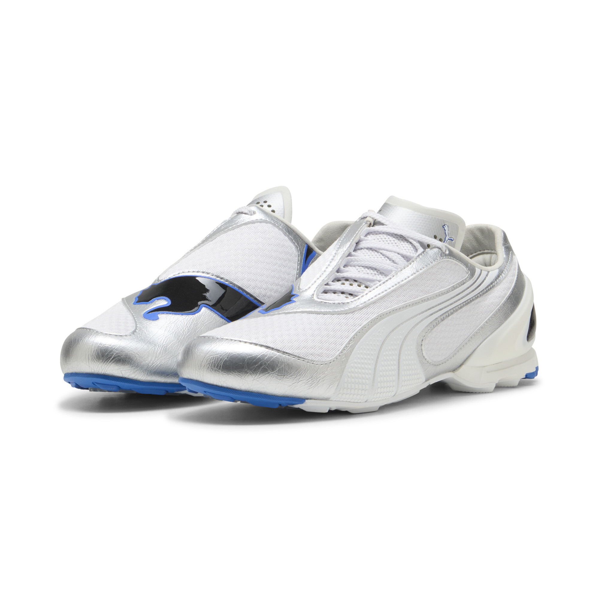 PUMA V-S1 Metallic uniseks sneakers, Wit/Zilver, Maat 36 thumbnail 6