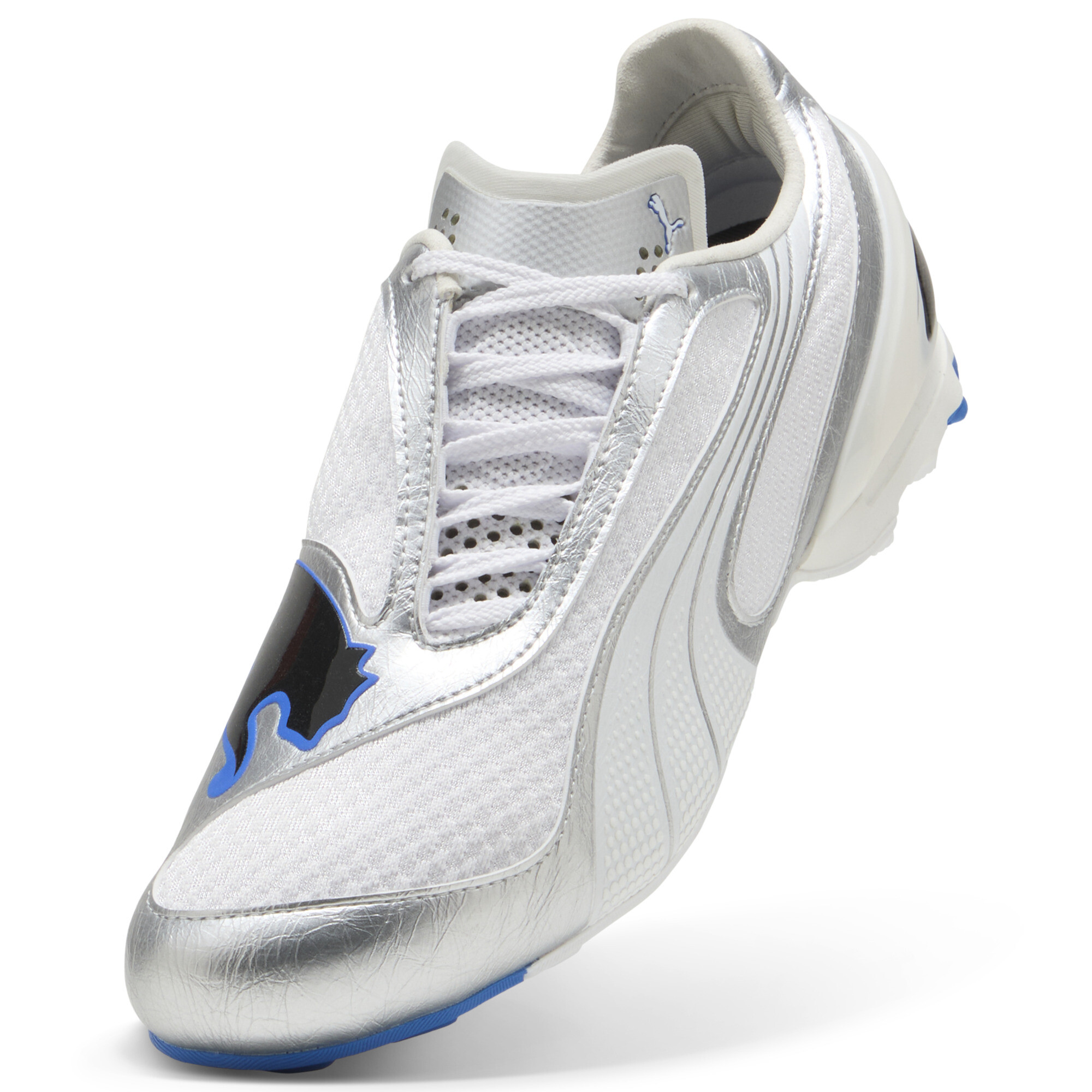 PUMA V-S1 Metallic uniseks sneakers, Wit/Zilver, Maat 36 thumbnail 2