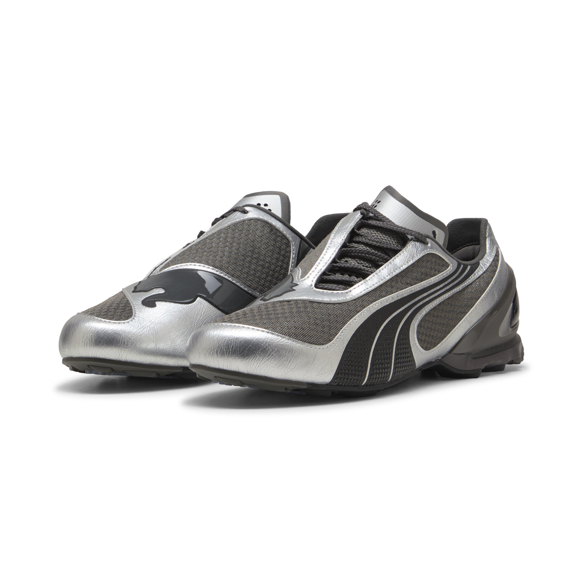 PUMA V-S1 Metallic uniseks sneakers, Zwart/Grijs, Maat 42,5 thumbnail 6