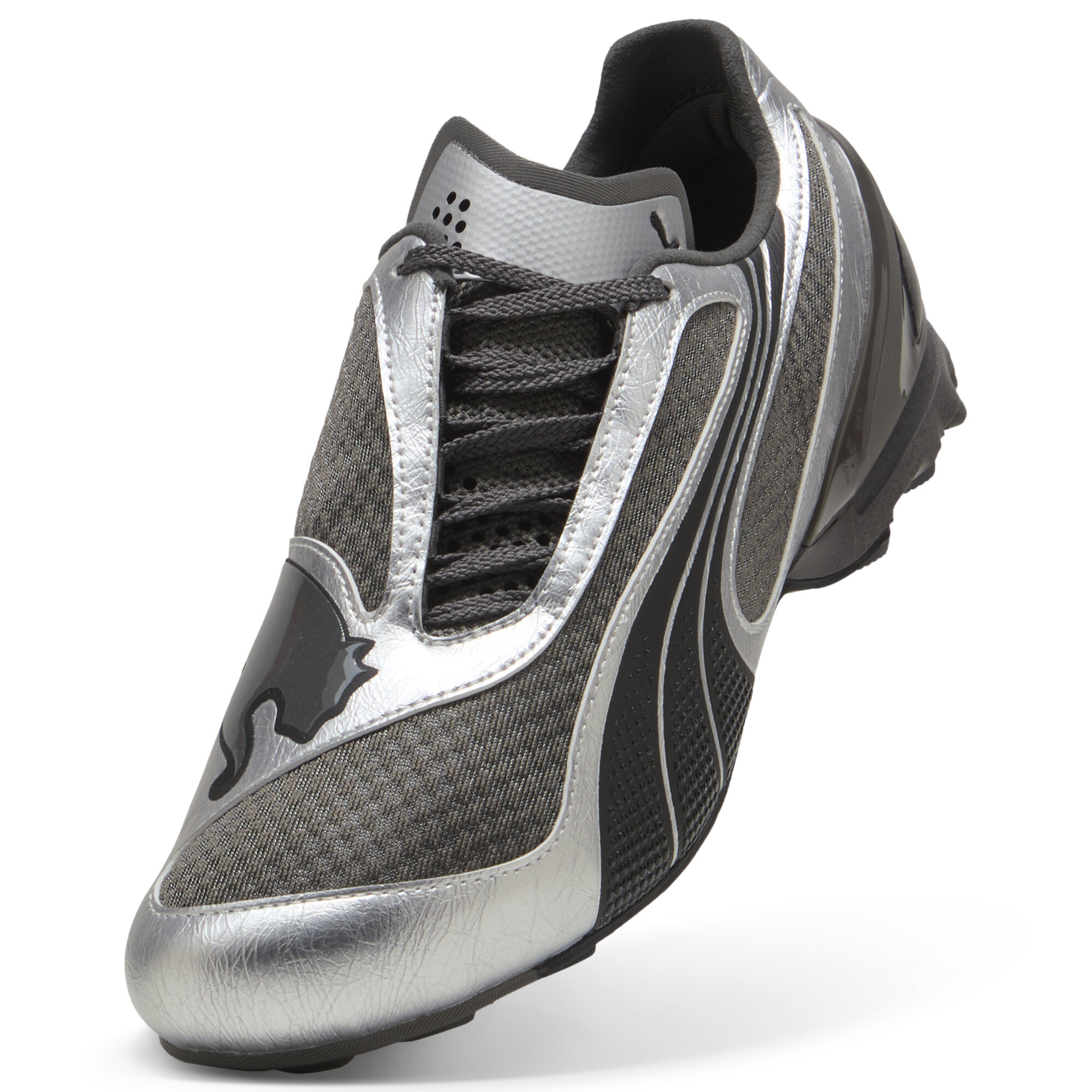 PUMA V-S1 Metallic uniseks sneakers, Zwart/Grijs, Maat 42,5 thumbnail 2