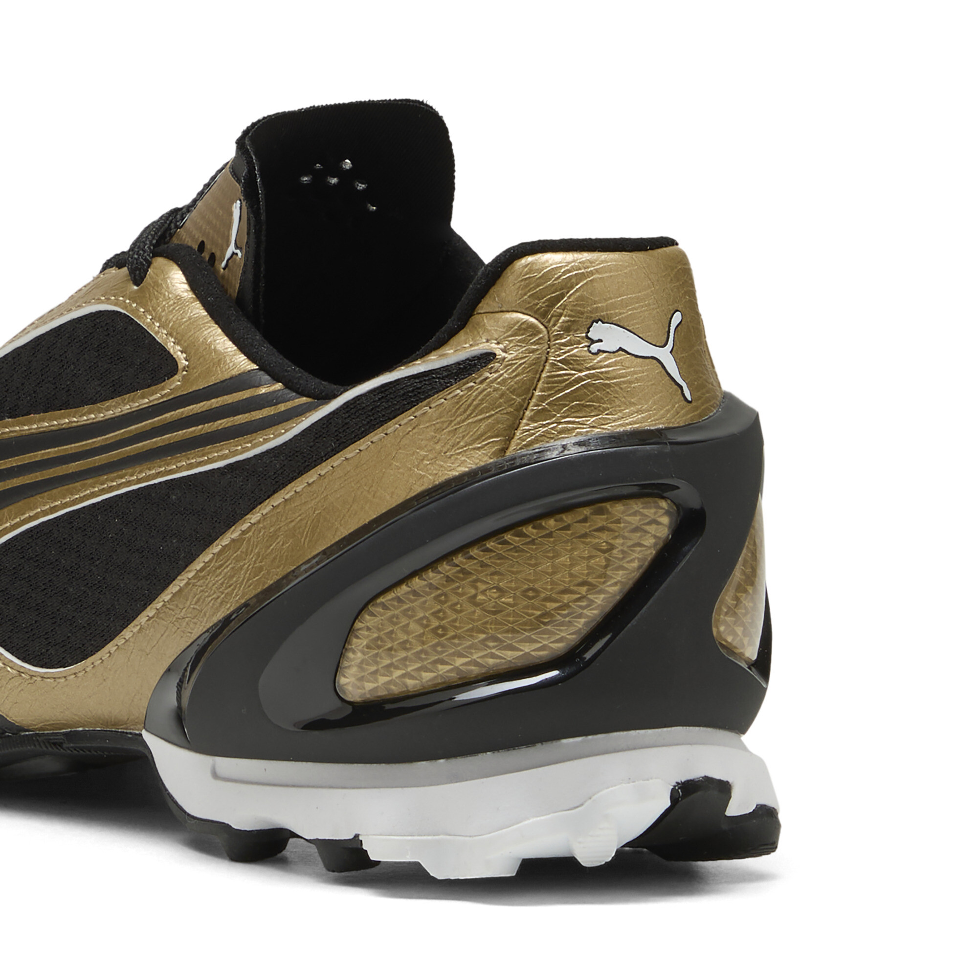 PUMA V-S1 Metallic uniseks sneakers, Zwart/Goud, Maat 46 thumbnail 5