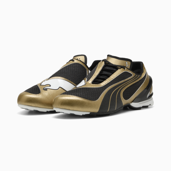 V-S1 Metallic Sneakers Unisex, PUMA Gold-PUMA Black, large-ZAF
