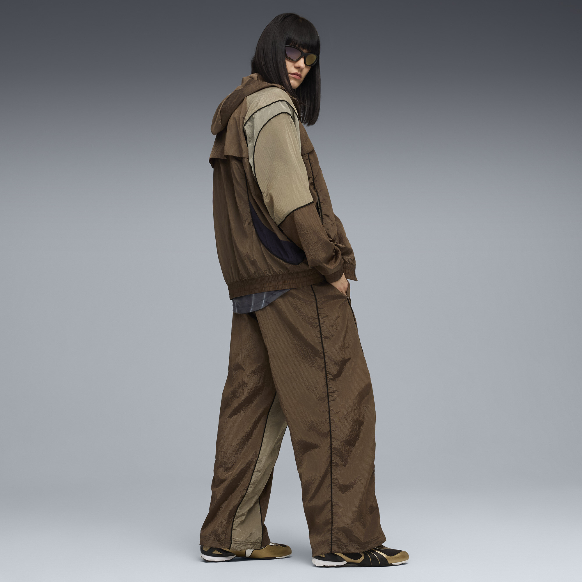 PUMA V-S1 Metallic uniseks sneakers, Zwart/Goud, Maat 46 thumbnail 9