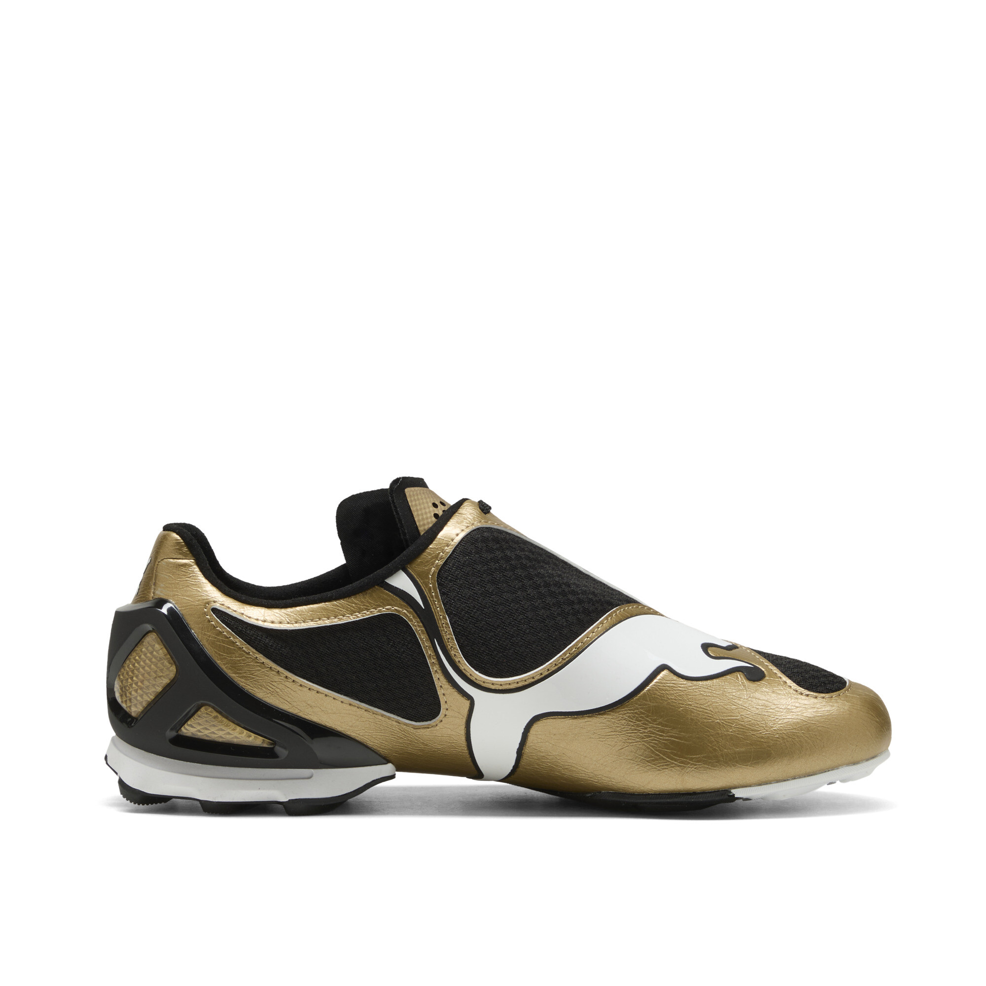PUMA V-S1 Metallic uniseks sneakers, Zwart/Goud, Maat 46 thumbnail 3