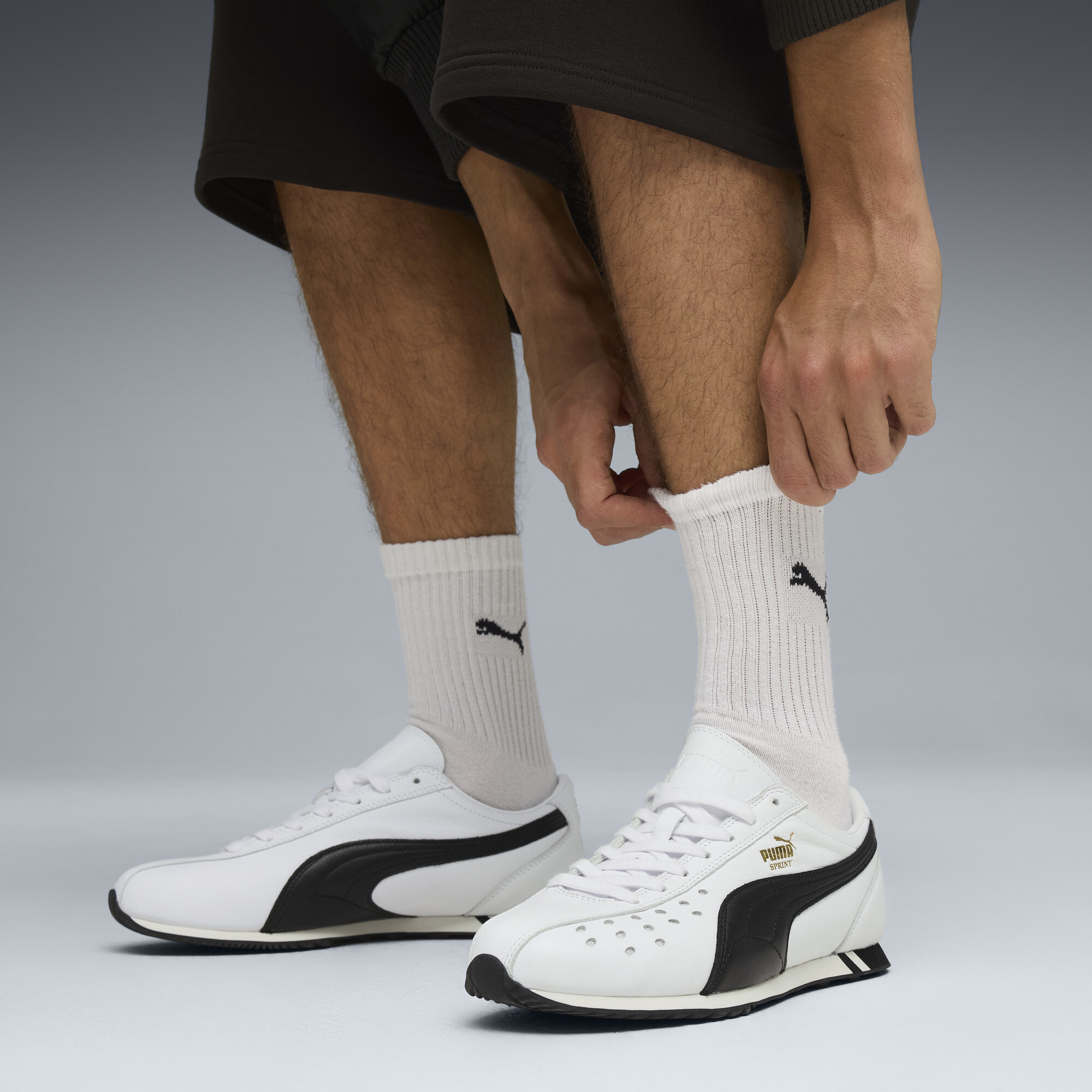 PUMA Sprint uniseks sneakers, Zwart/Wit, Maat 38,5 thumbnail 8