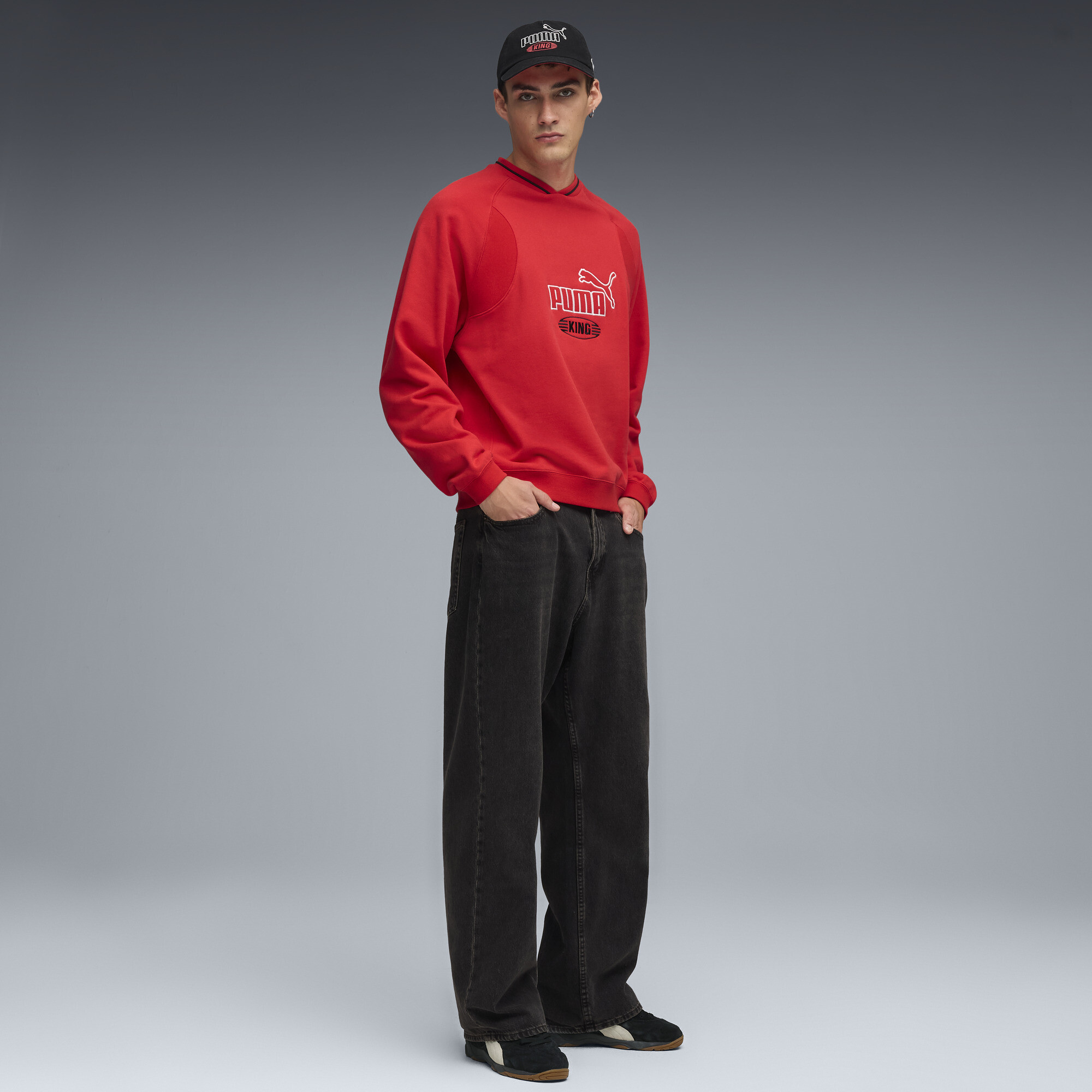 PUMA King Indoor The NeverWorn VI uniseks sneakers, Zwart/Wit, Maat 42 thumbnail 7