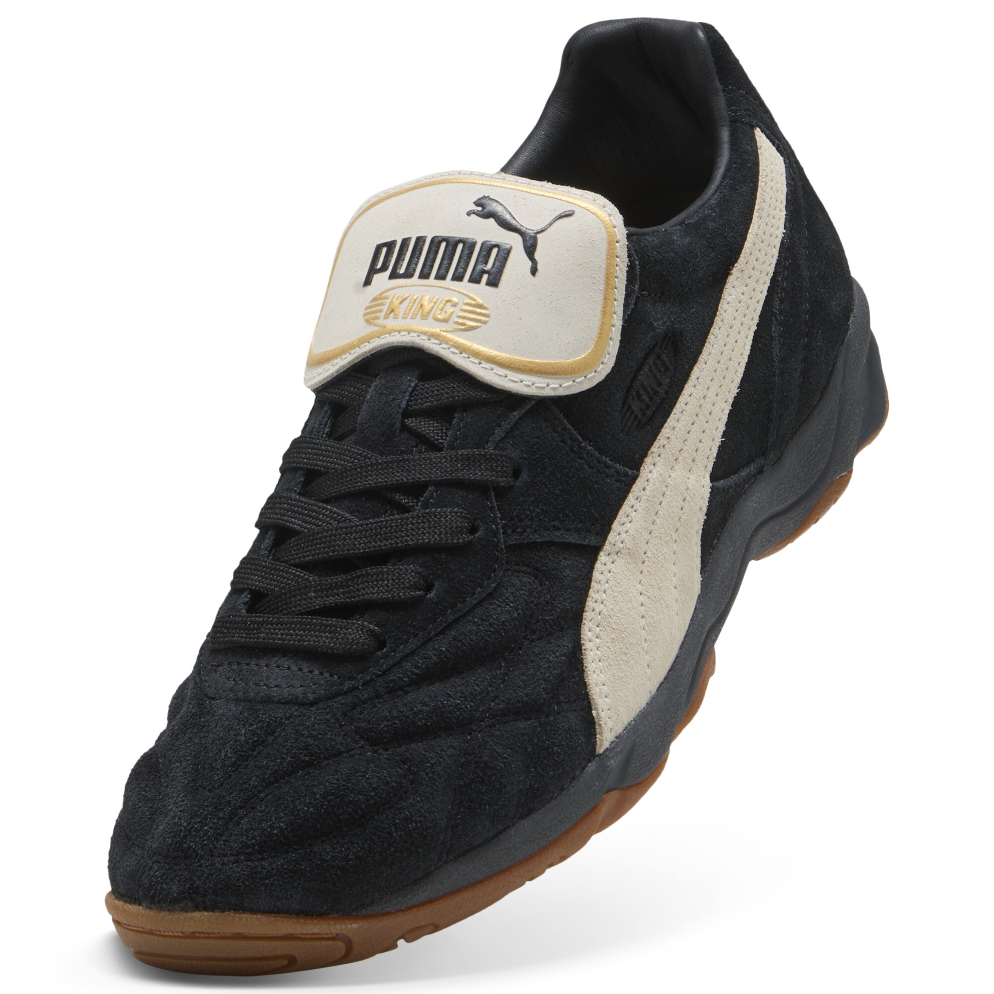 PUMA King Indoor The NeverWorn VI uniseks sneakers, Zwart/Wit, Maat 42 thumbnail 2