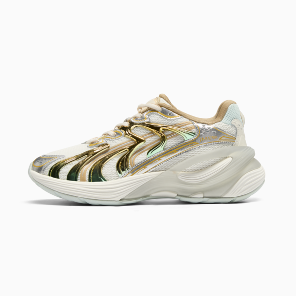 Inverse Shimmer Sneakers Women, Warm White-Archive Gold, large-MEX
