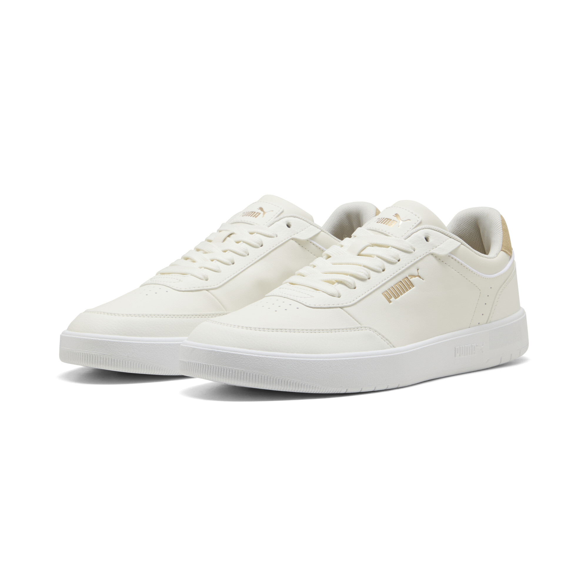 PUMA Canasta uniseks sneakers, Wit/Goud, Maat 35,5 thumbnail 6