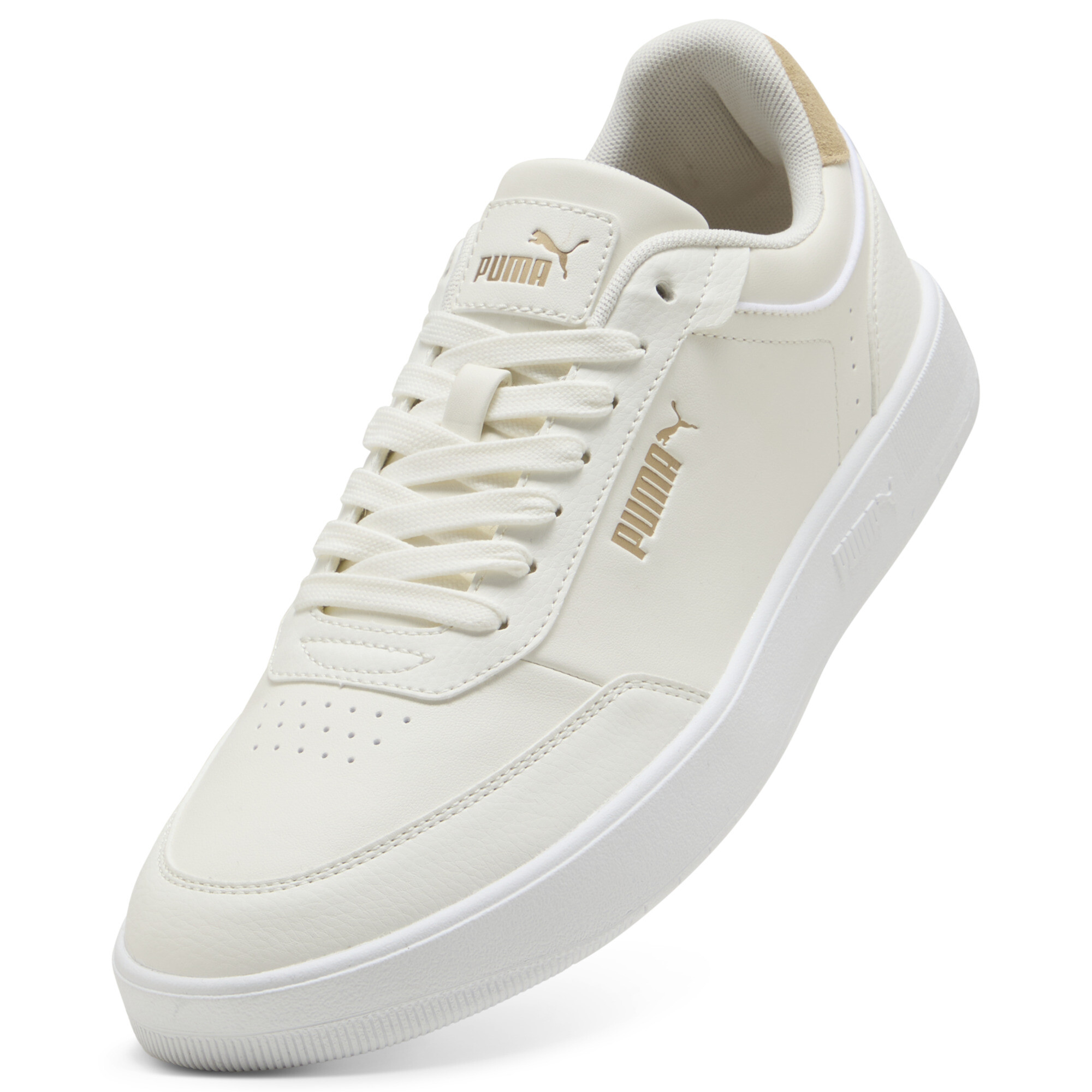 PUMA Canasta uniseks sneakers, Wit/Goud, Maat 35,5 thumbnail 2