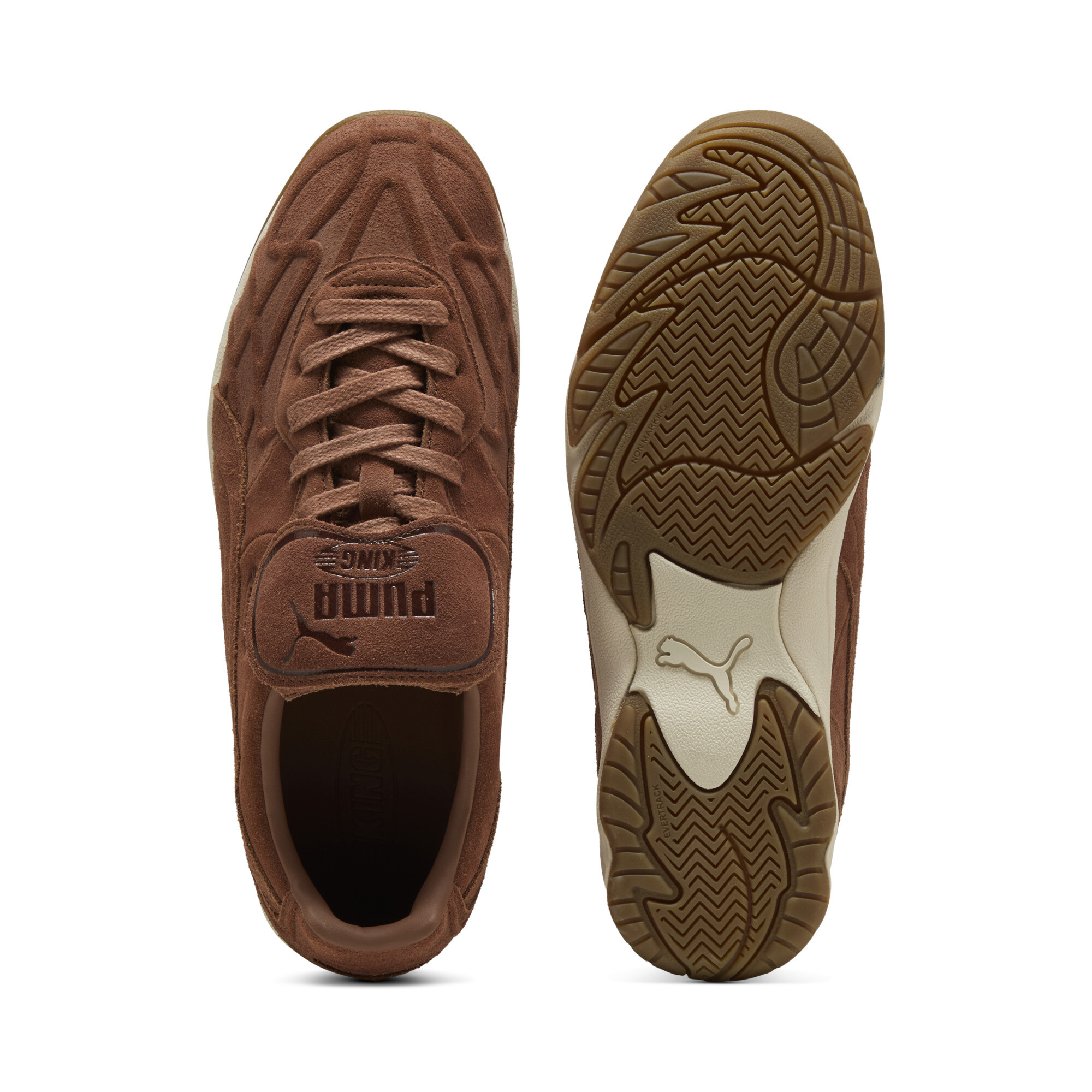 PUMA King Indoor Clean sneakers uniseks, Bruin, Maat 41 thumbnail 4