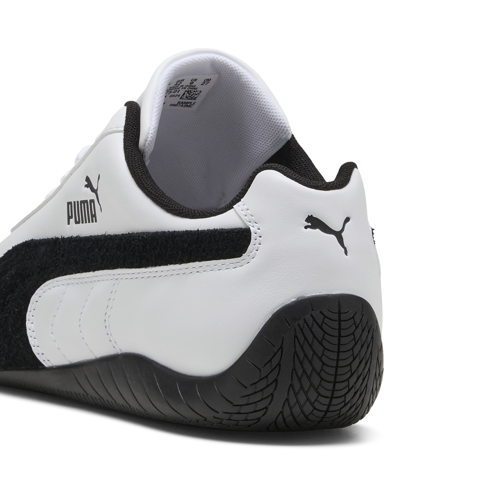 PUMA Speedcat uniseks leren sneakers, Zwart/Wit, Maat 39 thumbnail 5