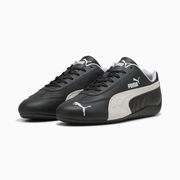 Speedcat Leather Sneakers Unisex, PUMA Black-PUMA White, large-ZAF
