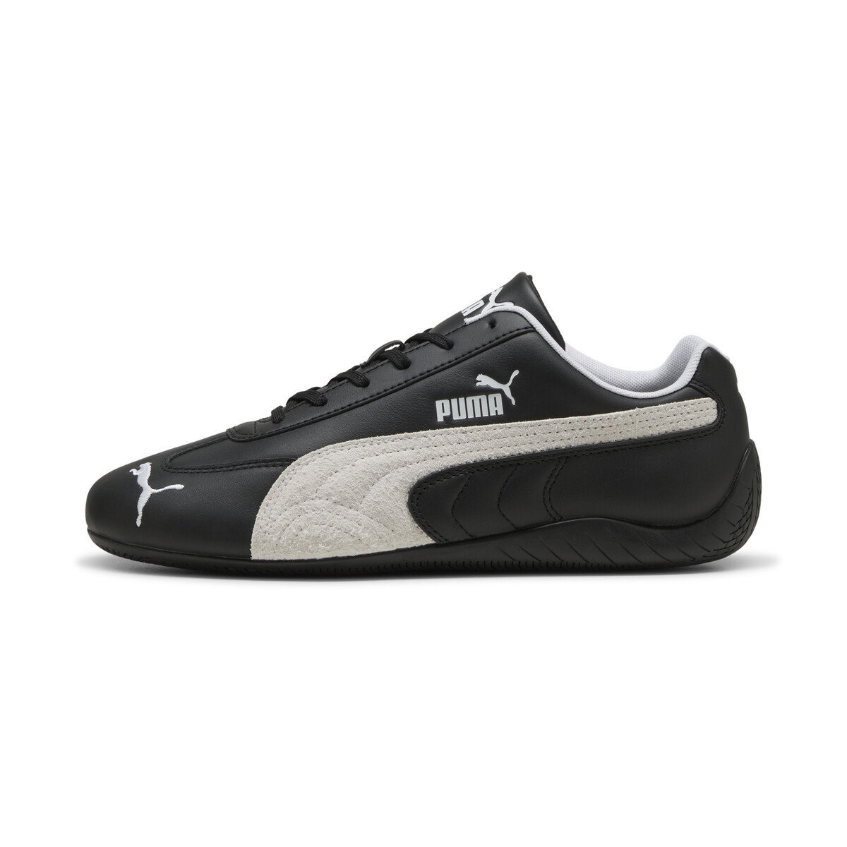 Speedcat Leather Sneakers Unisex in Black/White by PUMA, UK 10