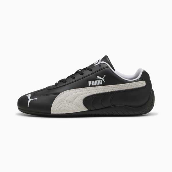Speedcat Leather Sneakers Unisex, PUMA Black-PUMA White, large-ZAF