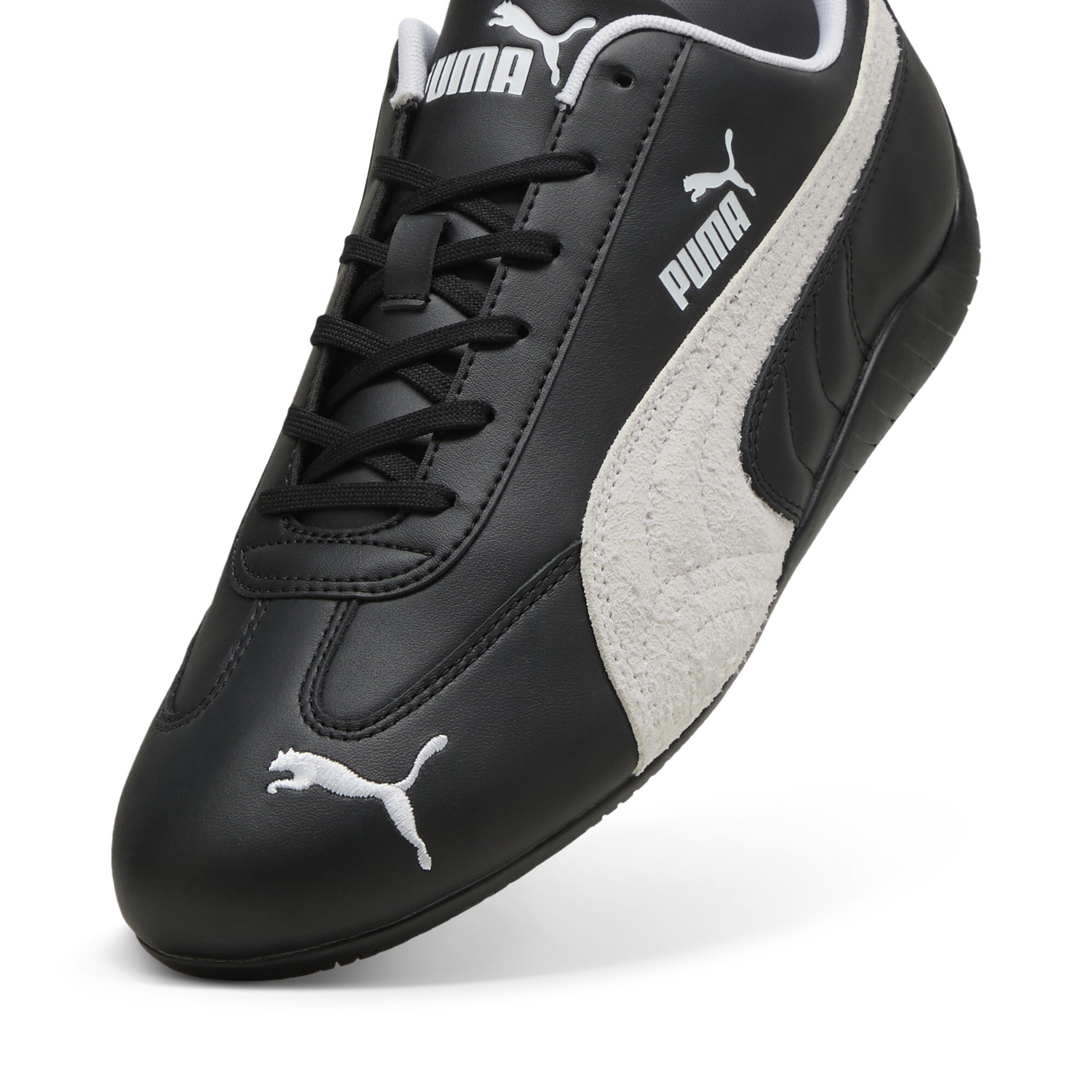 PUMA Speedcat uniseks leren sneakers, Zwart/Wit, Maat 37 thumbnail 2