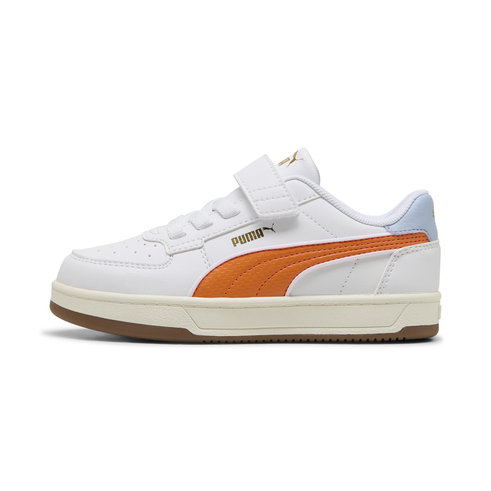 PUMA Caven 2.0 Retro Little Kids' Easy On Sneakers in White, Size 13.5
