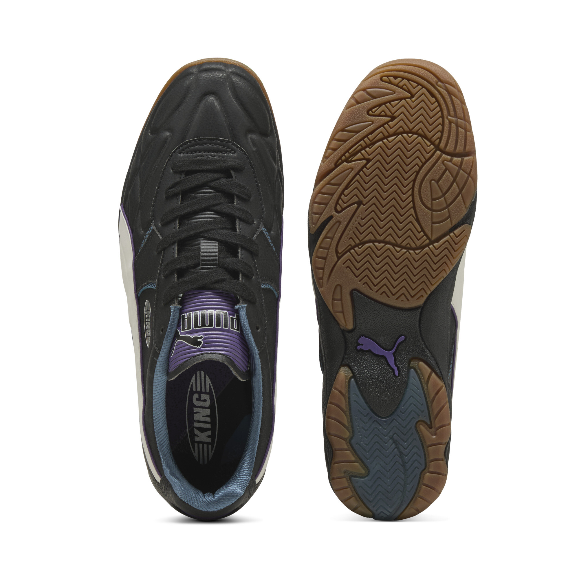 PUMA King Indoor Straatvoetbal 94 sneakers uniseks, Zwart/Grijs, Maat 43 thumbnail 4