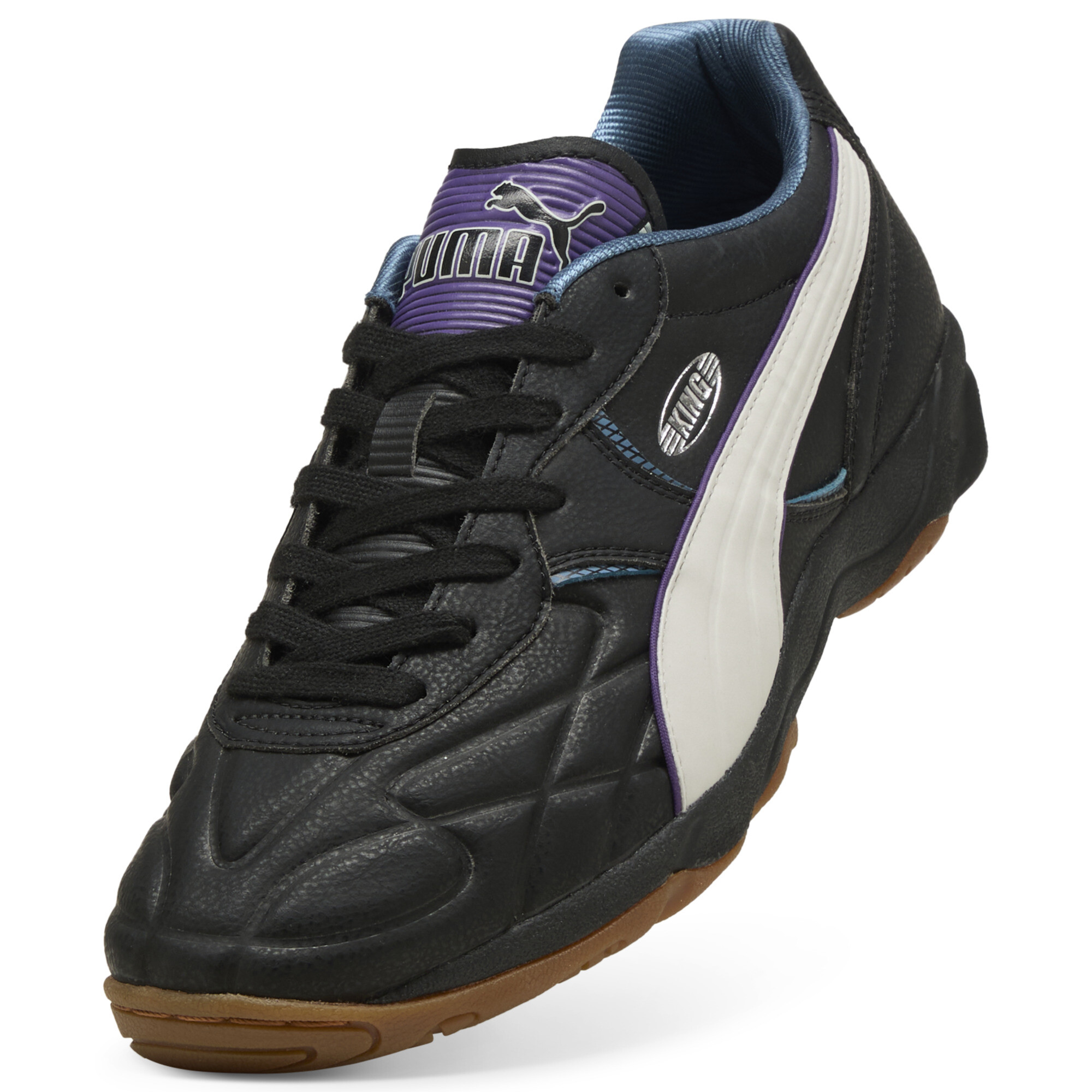 PUMA King Indoor Straatvoetbal 94 sneakers uniseks, Zwart/Grijs, Maat 43 thumbnail 2