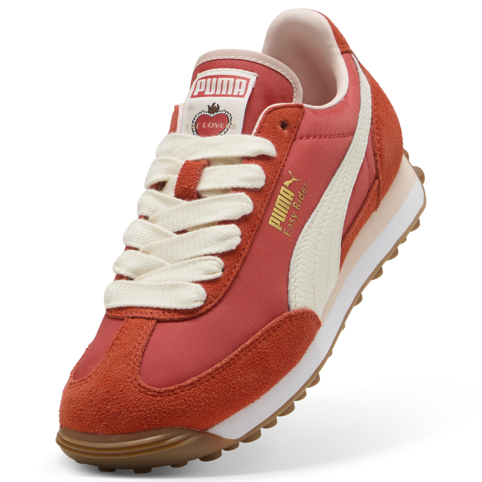 PUMA Easy Rider Lovers uniseks sneakers voor Dames, Rood/Wit