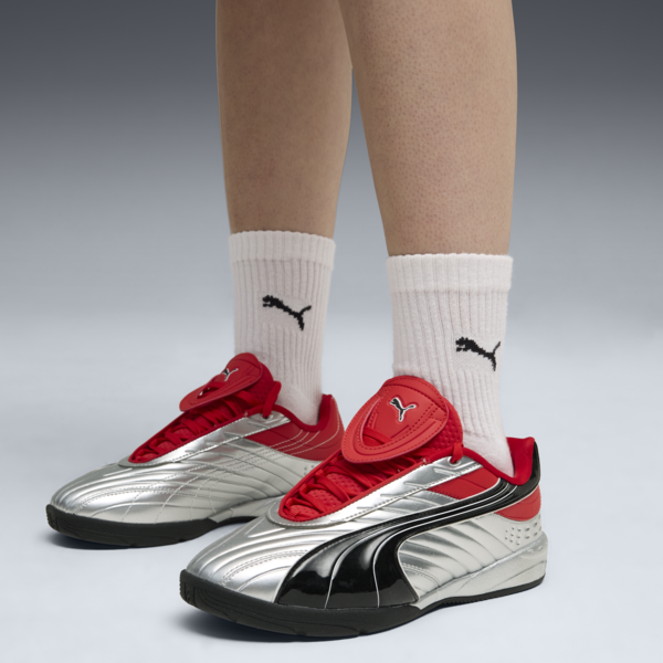 V-S2 Goalgetter Sneakers Unisex, PUMA Silver-For All Time Red, large-ZAF