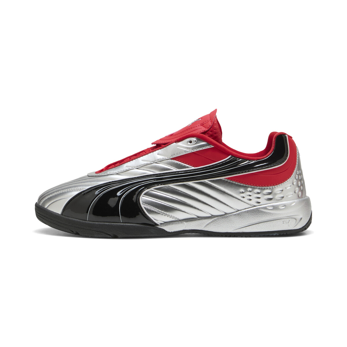 V-S2 Goalgetter Sneakers Unisex in Silver/For All Time Red by PUMA, UK 9.5
