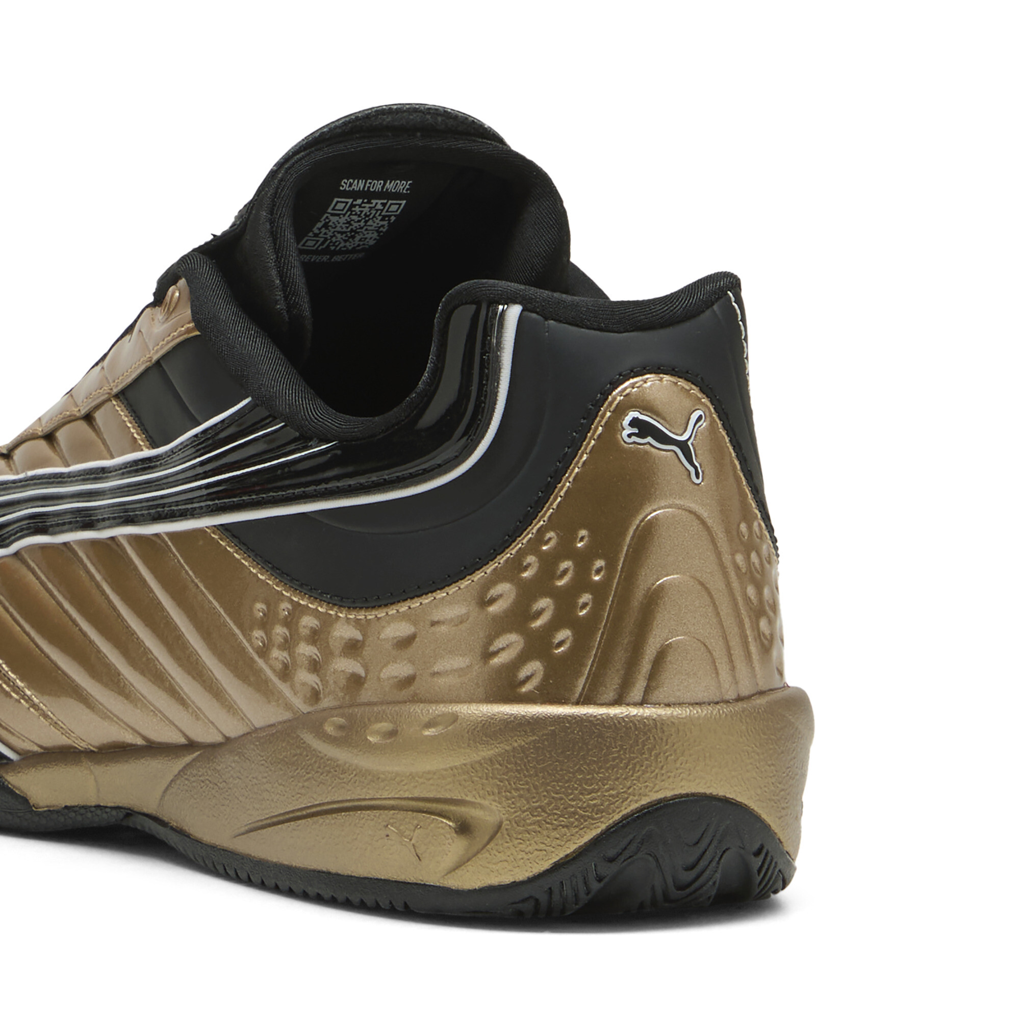 PUMA V-S2 Goalgetter sneakers, Zwart/Goud, Maat 37,5 thumbnail 5