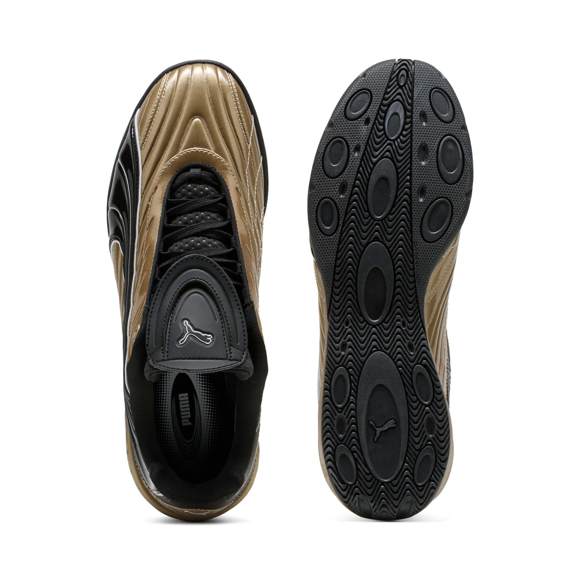 PUMA V-S2 Goalgetter sneakers, Zwart/Goud, Maat 37,5 thumbnail 4