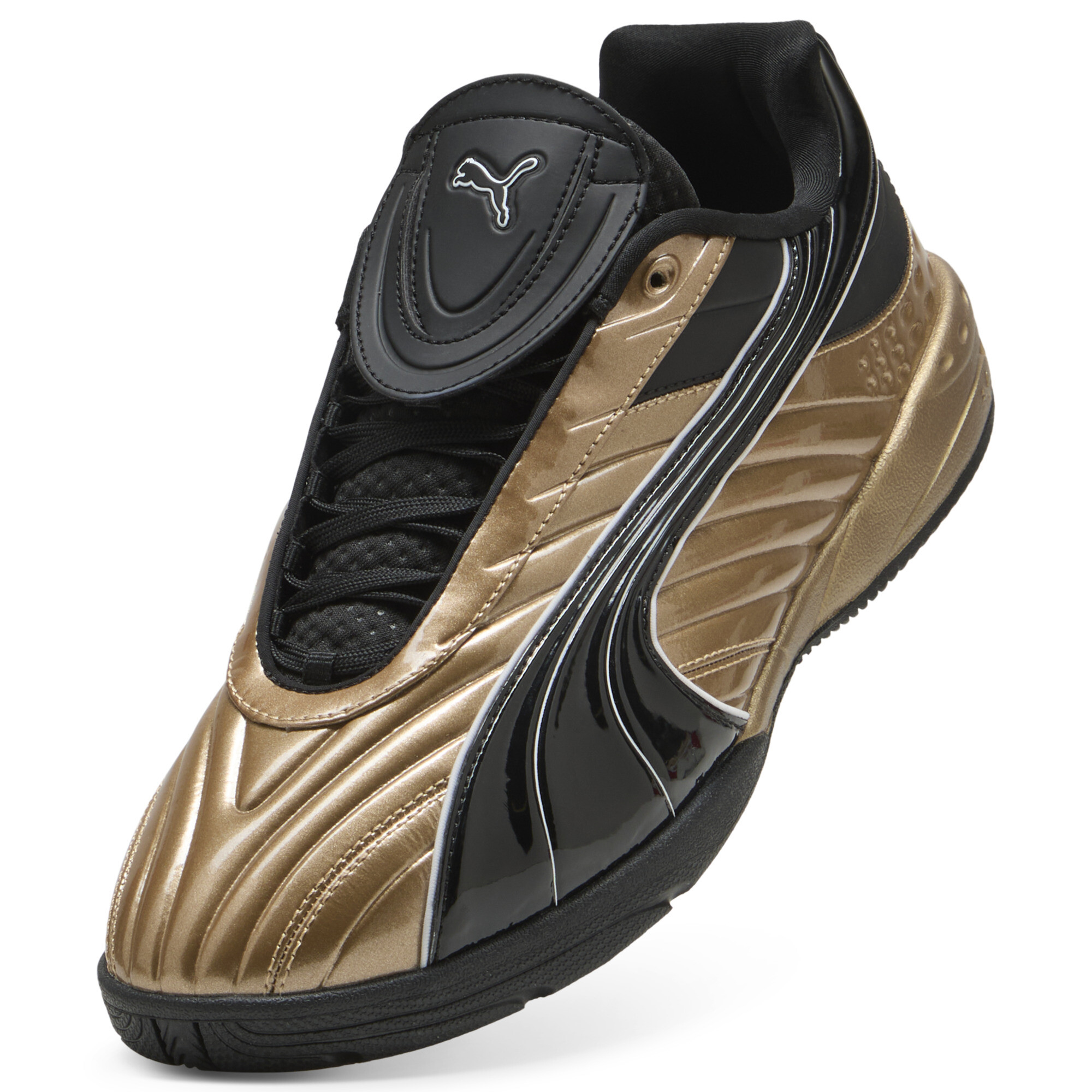 PUMA V-S2 Goalgetter sneakers, Zwart/Goud, Maat 37,5 thumbnail 2
