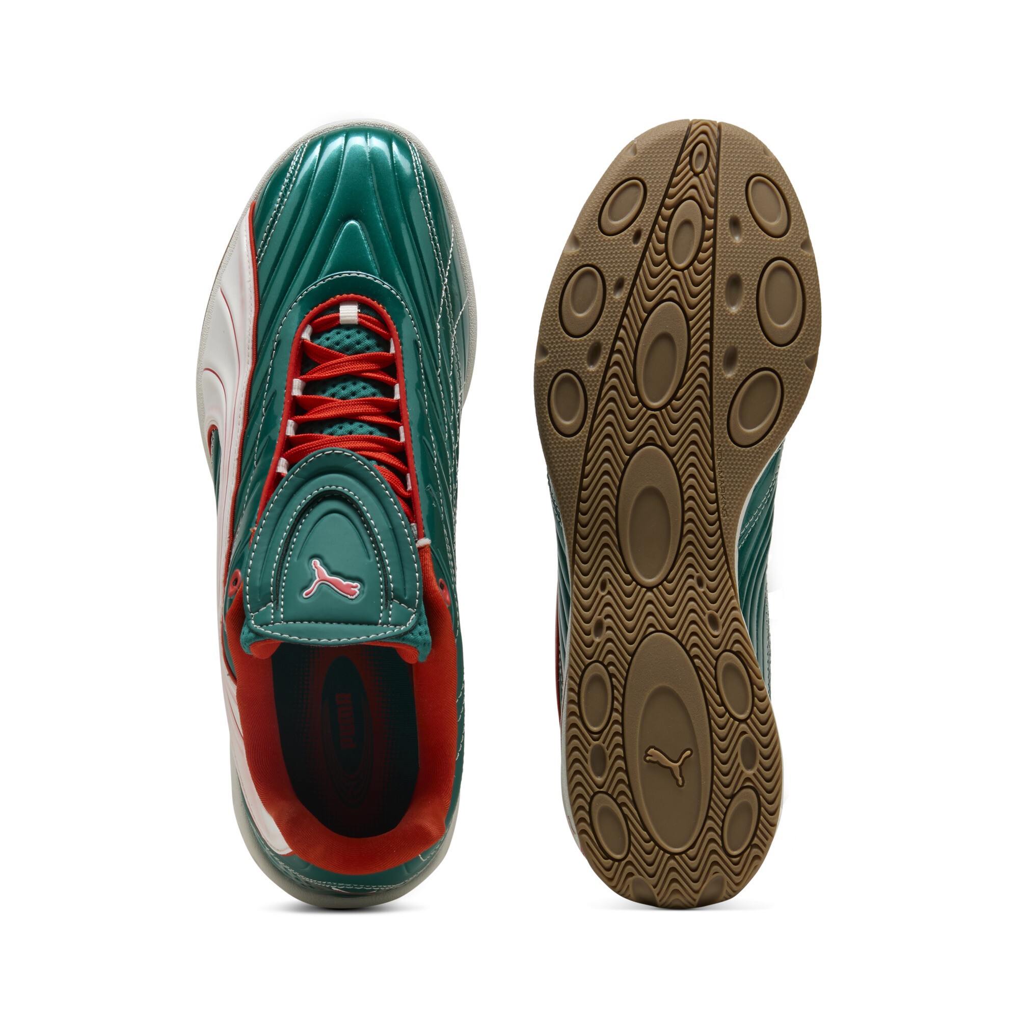 PUMA V-S2 Goalgetter sneakers, Groen/Wit, Maat 46 thumbnail 4