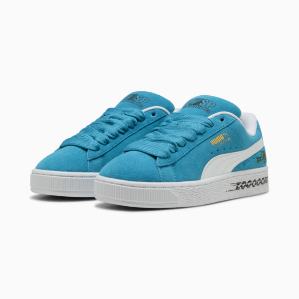 Tenis Super PUMA Suede XL para adolescentes, Tropical Blue-PUMA White, large-MEX