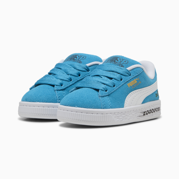 Tenis Super PUMA Suede XL para bebés, Tropical Blue-PUMA White, large-MEX