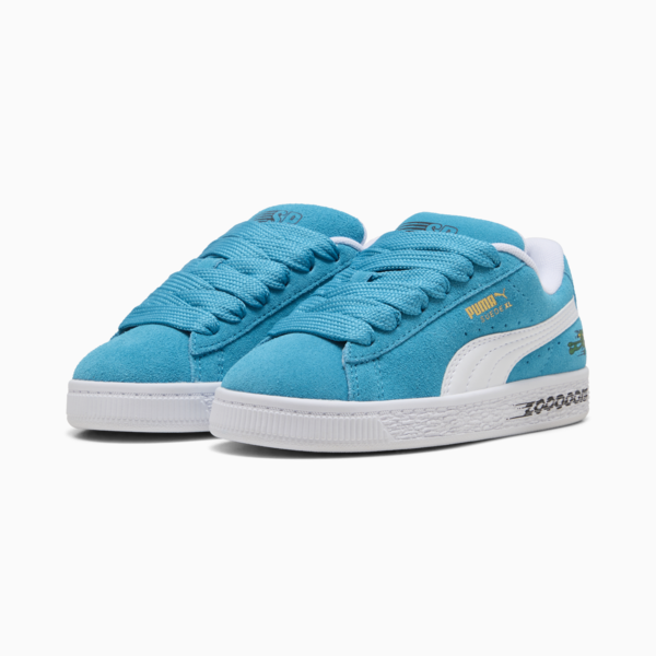 Tenis Suede XL Super PUMA para niños, Tropical Blue-PUMA White, large-MEX