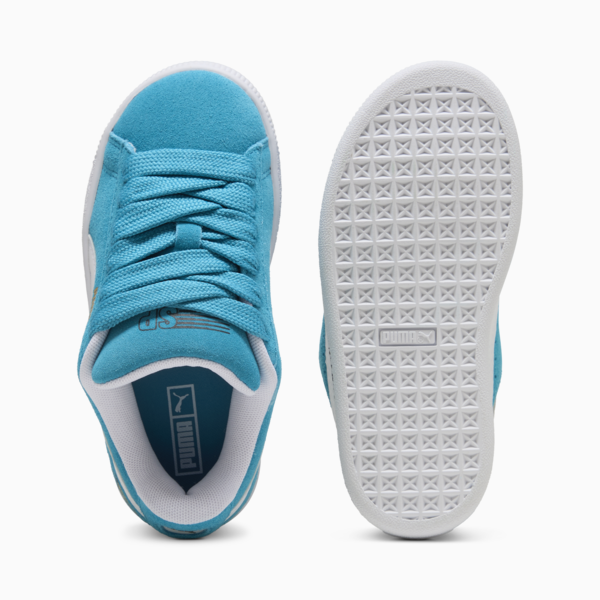 Tenis Suede XL Super PUMA para niños, Tropical Blue-PUMA White, large-MEX