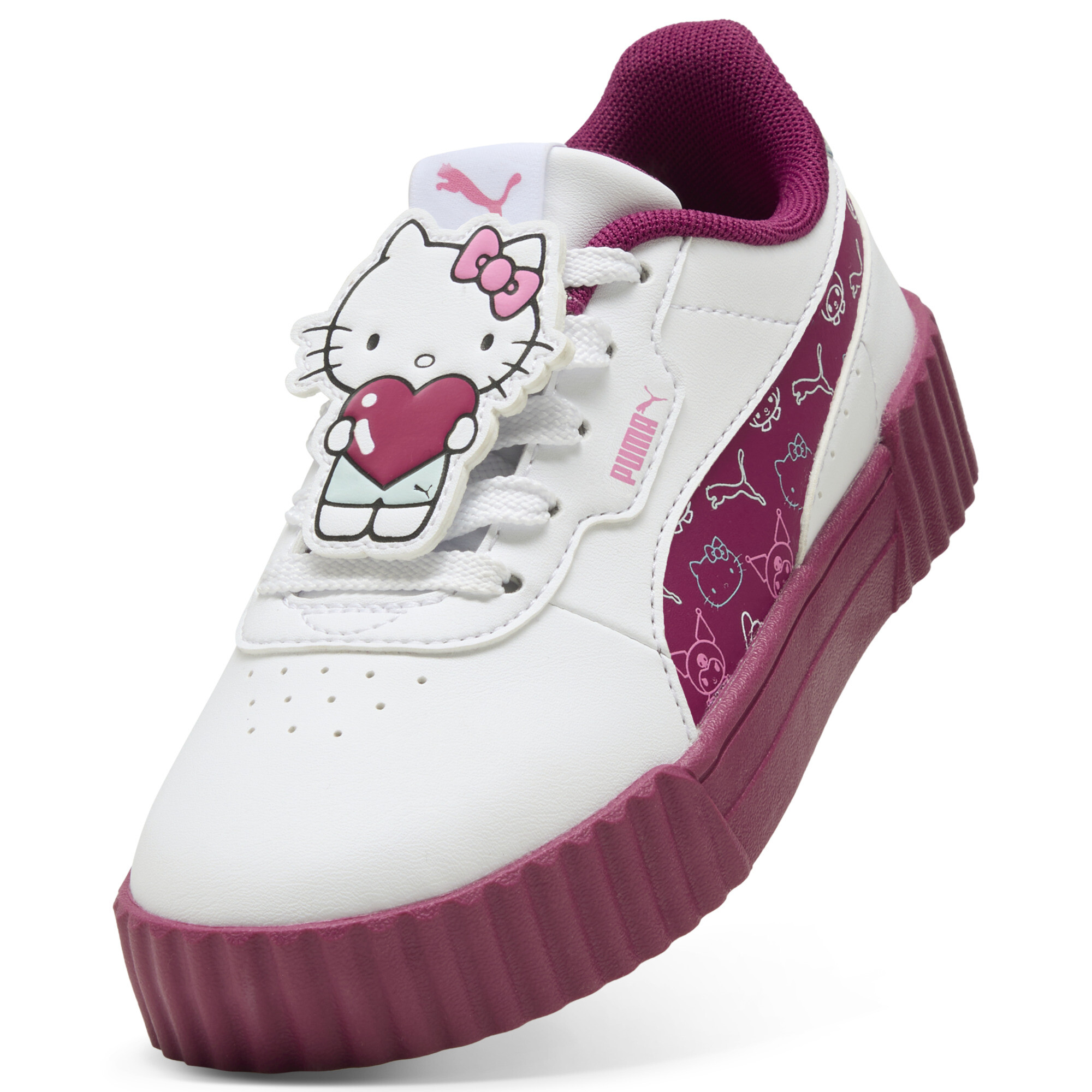 PUMA x HELLO KITTY AND FRIENDS Carina 3.0 sneakers voor Dames, Wit, Maat 31,5 thumbnail 3