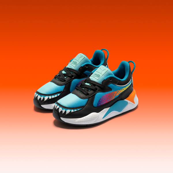 Tenis PUMA x HOT WHEELS™ RS-X para niños, Tropical Blue-Orange Glo, large-MEX