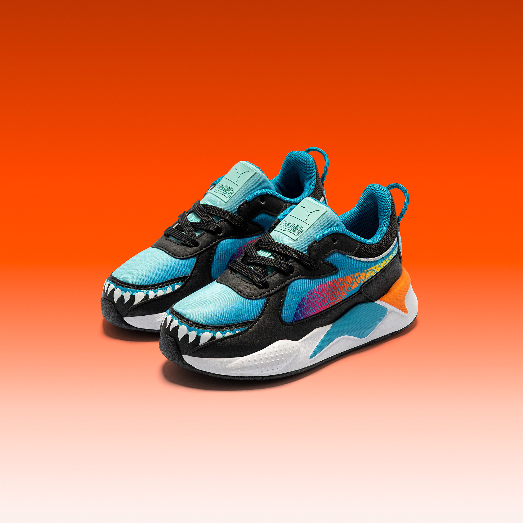 PUMA x HOT WHEELSâ¢ MONSTER TRUCKS RS-X sneakers, Blauw/Oranje, Maat 20 thumbnail 2
