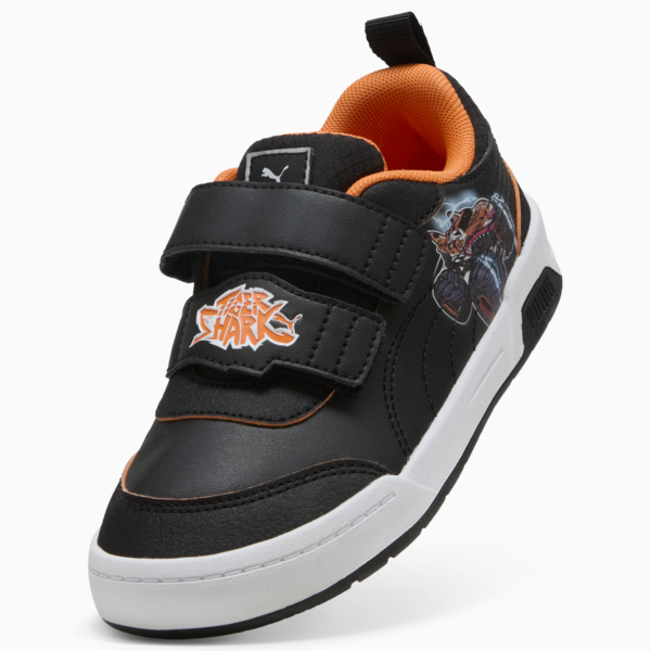 Tenis PUMA x HOT WHEELS™ Multiflex para niños, PUMA Black-PUMA Black-Orange Glo, large-MEX