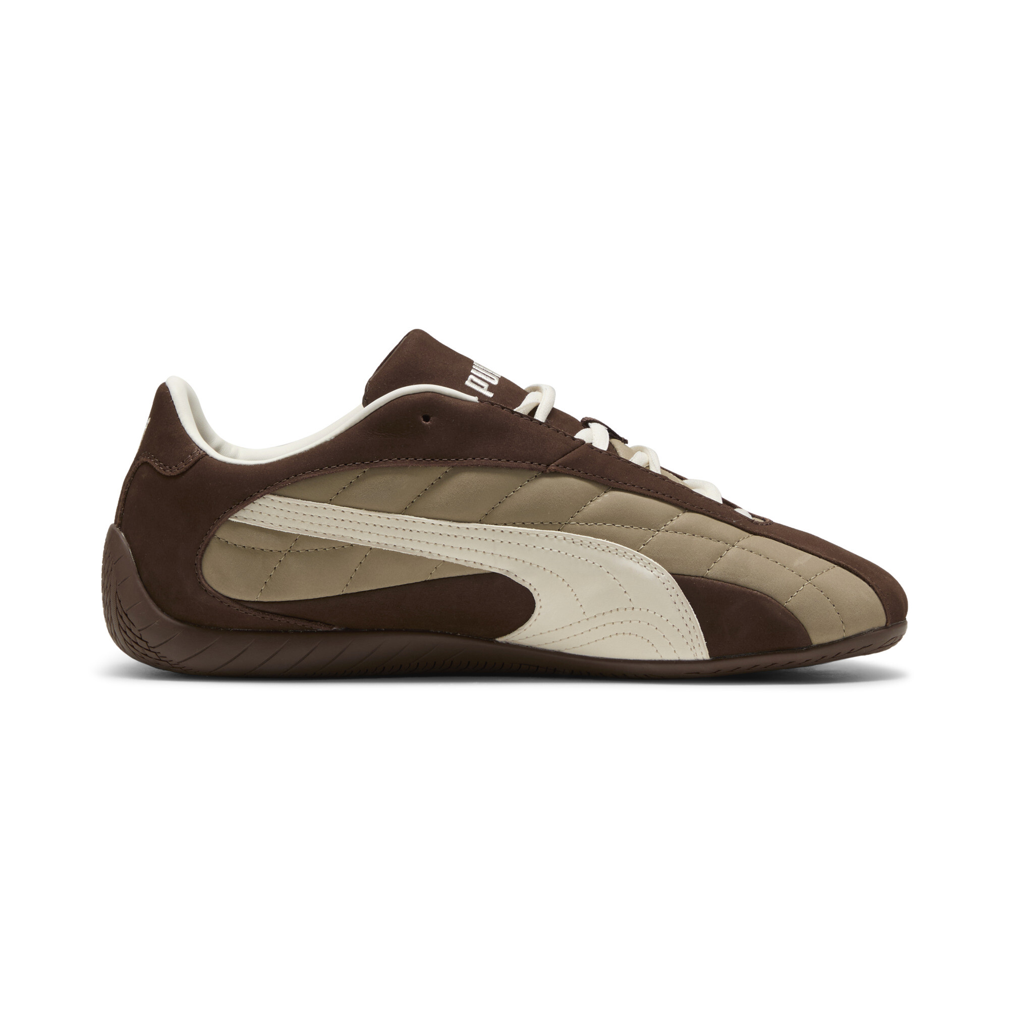 PUMA Speedcat Plus Gewatteerde Sneakers uniseks, Wit/Bruin, Maat 42 thumbnail 3