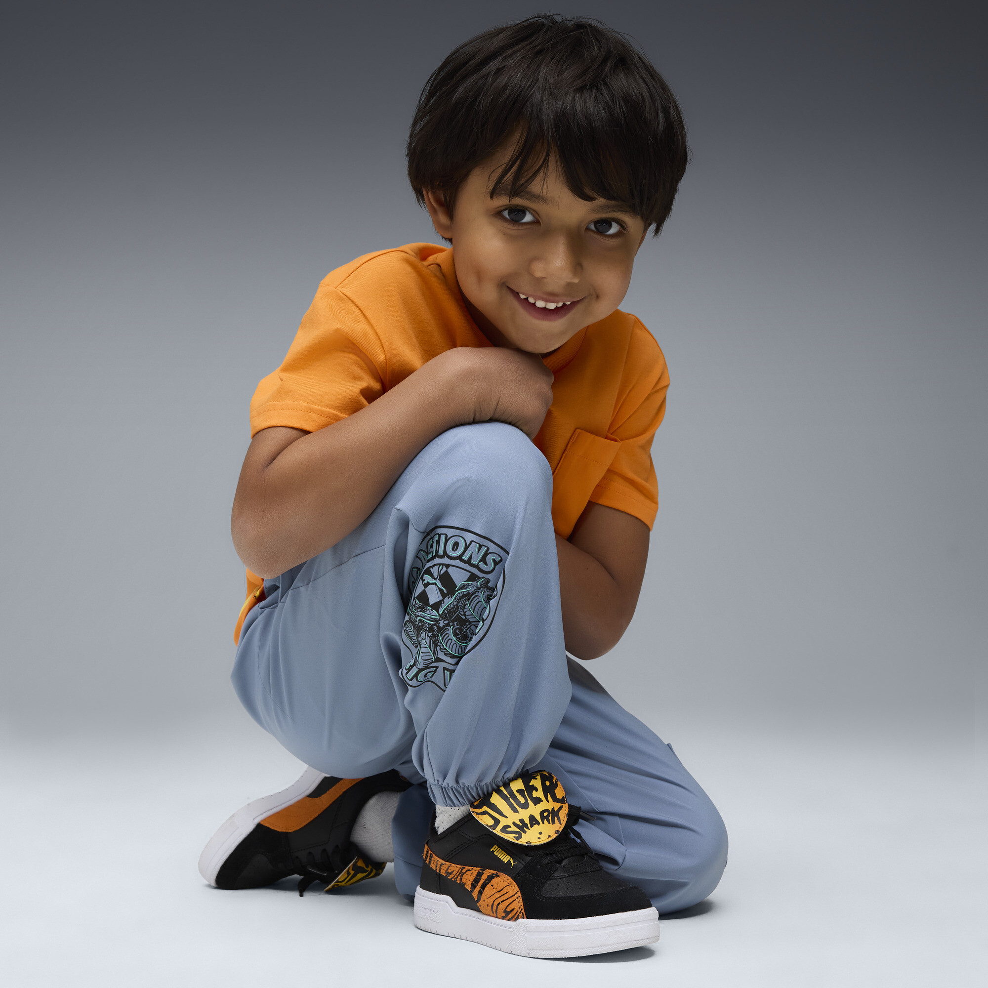 PUMA x HOT WHEELSâ¢ MONSTER TRUCKS CA Pro sneakers, Zwart/Oranje, Maat 29 thumbnail 8