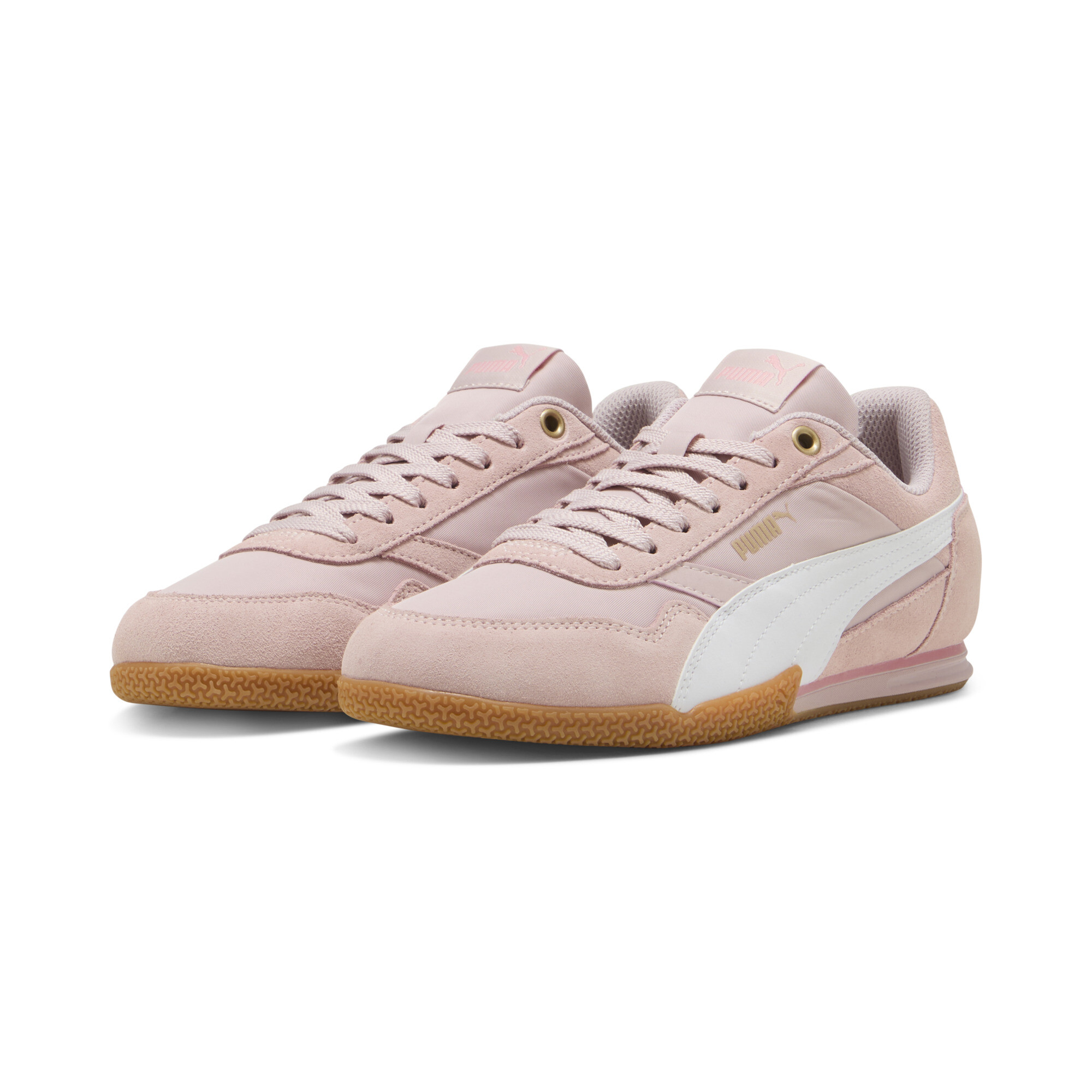 PUMA Bella Donna nylon sneakers voor Dames, Wit/Goud, Maat 38 thumbnail 6