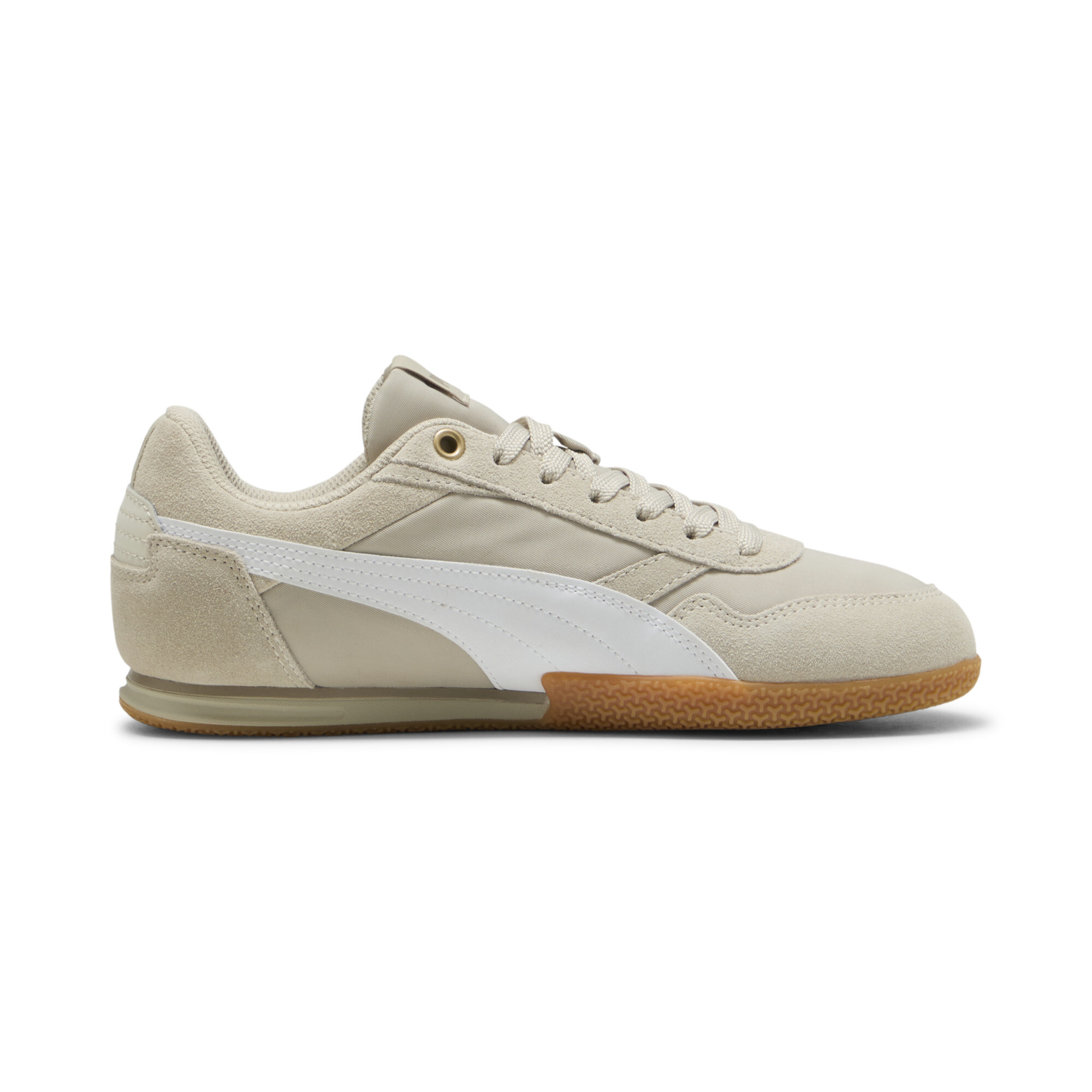 PUMA Bella Donna nylon sneakers voor Dames, Wit/Goud, Maat 40 thumbnail 3