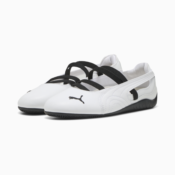 Balerinas Speedcat Cuero para mujer, PUMA White-PUMA White-PUMA Black, large-MEX